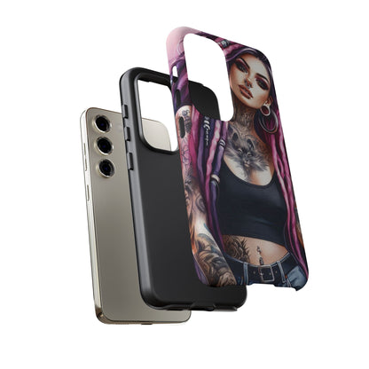 Tattooed Rebel – Gothic Cat Spirit Mobile Cover