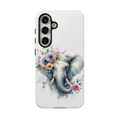 Floral Elephant Mobile Cover – Elegant Watercolor Art