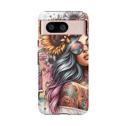 Retro Boho Wanderer – Sunflower Hippie Van Mobile Cover