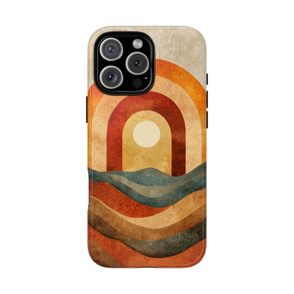Vintage Sunset Boho Rainbow Phone Case for iPhone, Pixel & Samsung