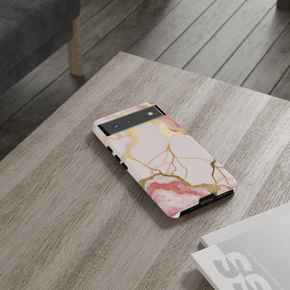 Beautiful Pink Minimal Marble Case Design
