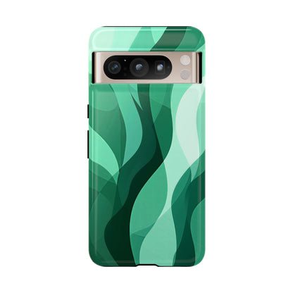 Verdant Flow – Abstract Nature-Inspired Phone Case for iPhone, Samsung & Pixel