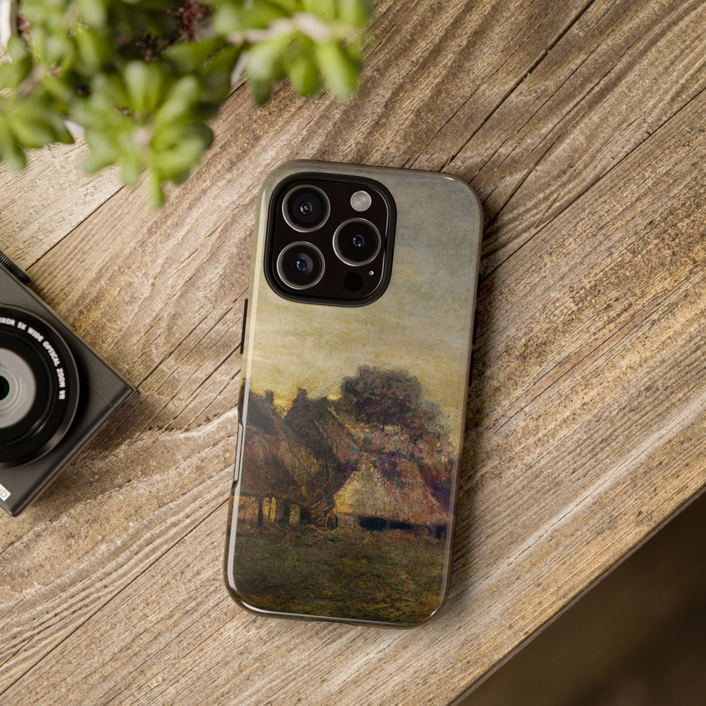 Van Gogh Village Painting Phone Case - iPhone, Samsung, Pixel - Artistic Starry Night Cover, Gift for Art Lovers