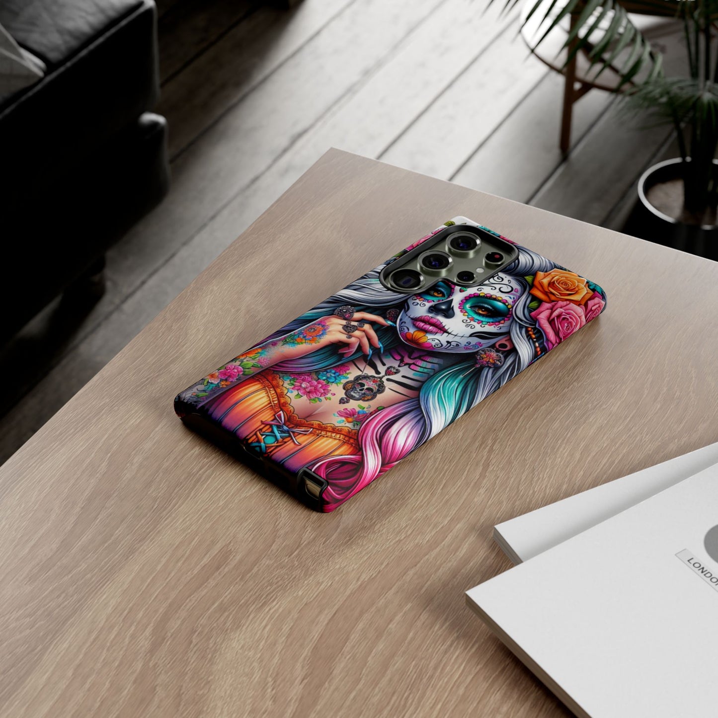 Sugar Skull Goddess – Día de los Muertos Floral Queen Mobile Cover
