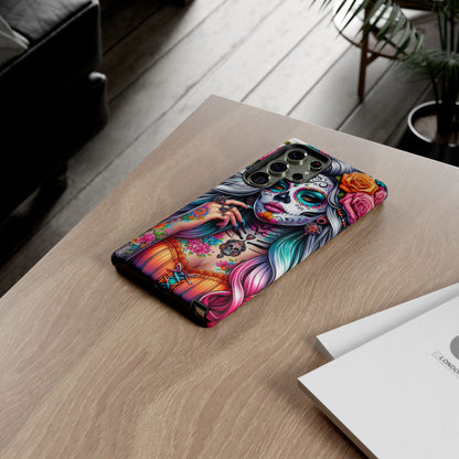 Sugar Skull Goddess – Día de los Muertos Floral Queen Mobile Cover