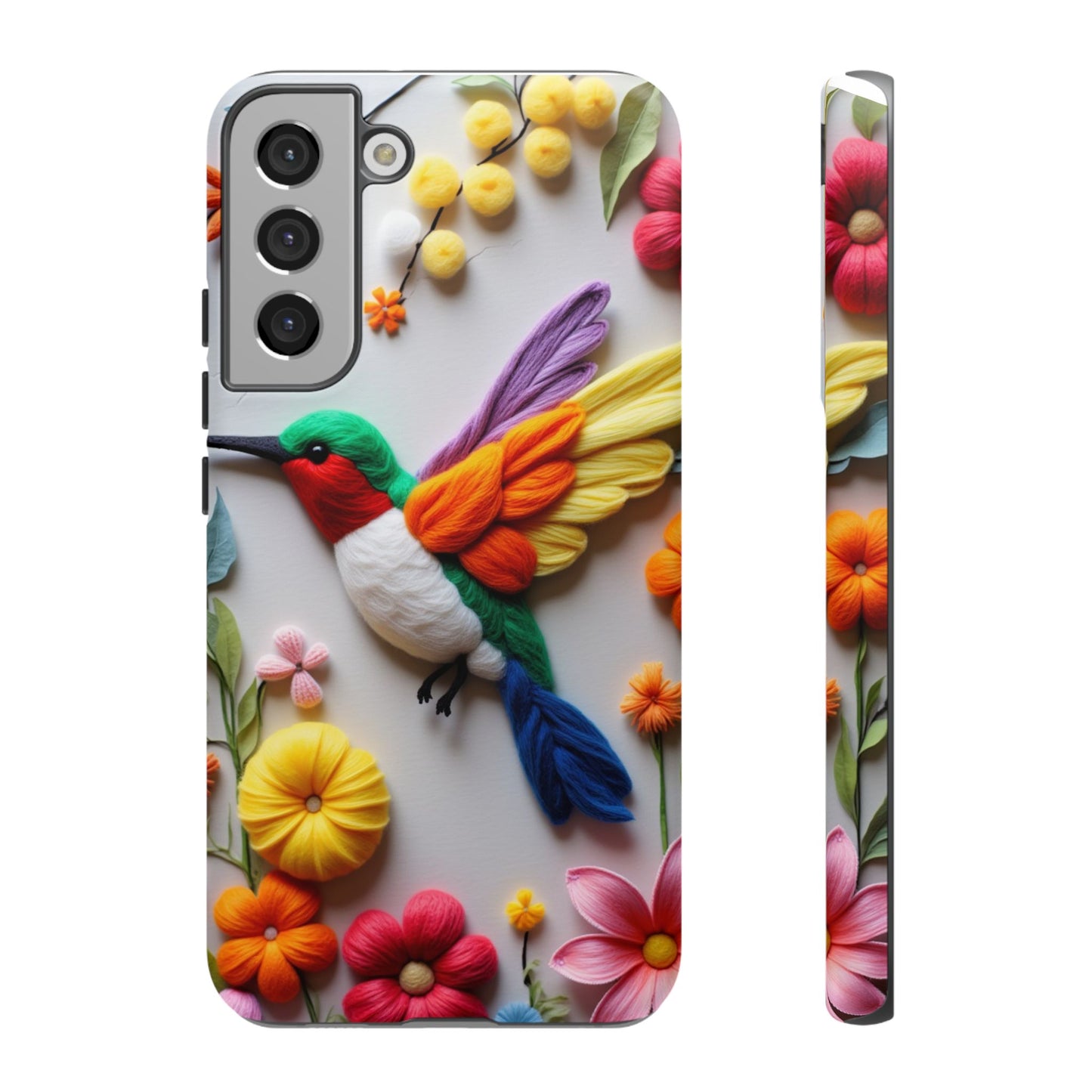 Elegant Hummingbird with Floral Mosaic Design | Nature's Artistic Vibes | iPhone 16 Pro