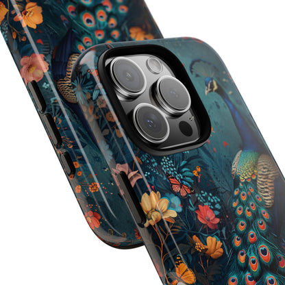 Floral Peacock Birds Phone Case – Cute & Protective Cover for iPhone, Samsung & Google Pixel