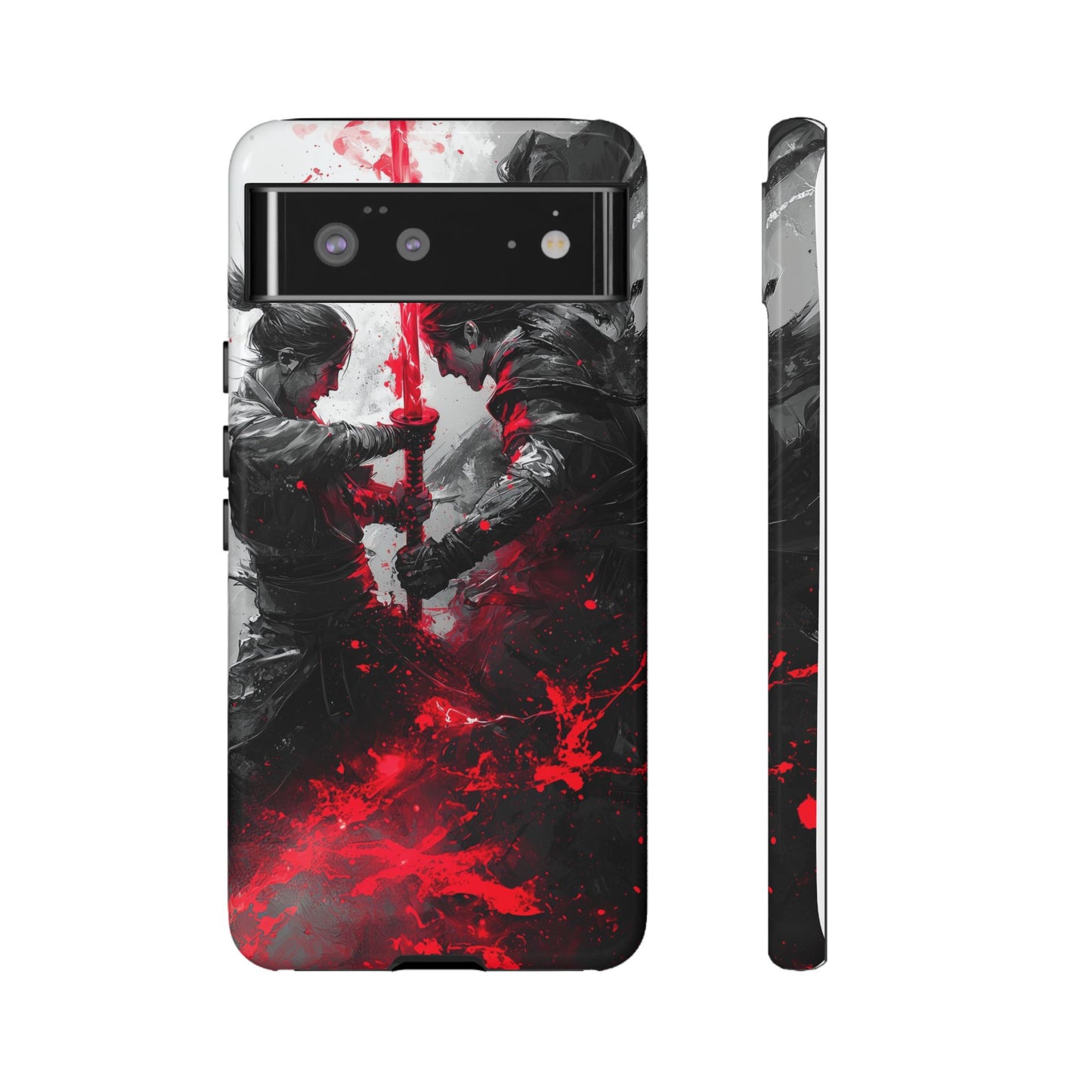 Duel of Fates | Red Energy Samurai Clash Phone Case for iPhone, Samsung & Pixel