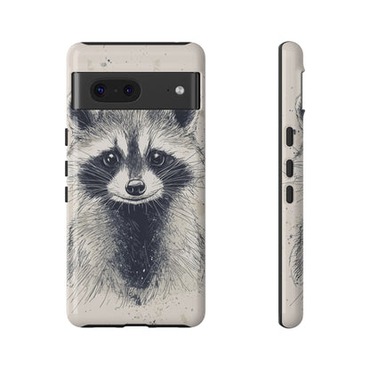 Midnight Mischief: Raccoon Portrait Phone Case for iPhone, Samsung & Pixel