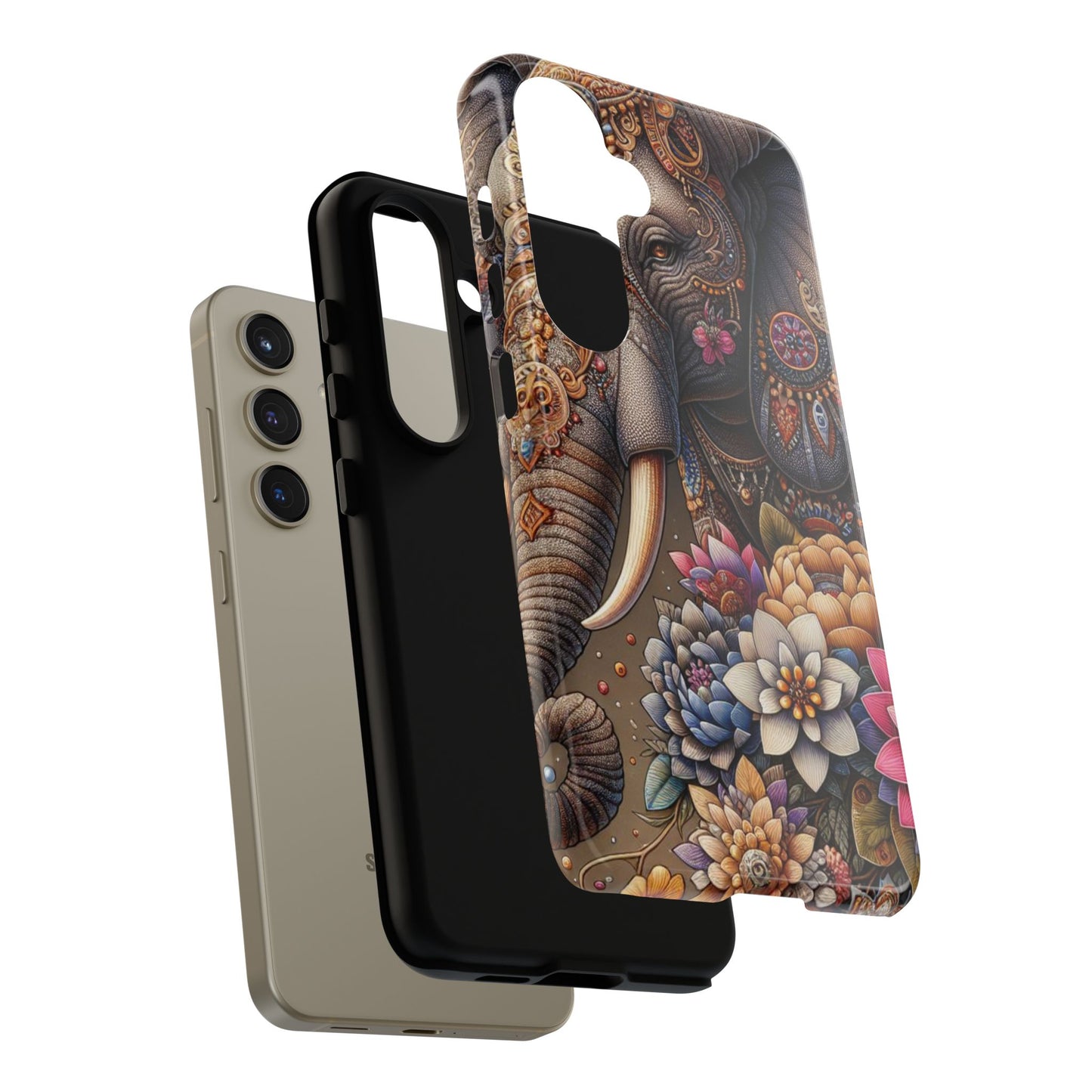 Royal Ornate Elephant Mobile Cover – Luxurious Bohemian Art