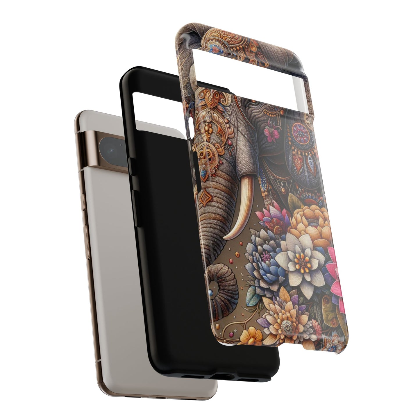 Royal Ornate Elephant Mobile Cover – Luxurious Bohemian Art