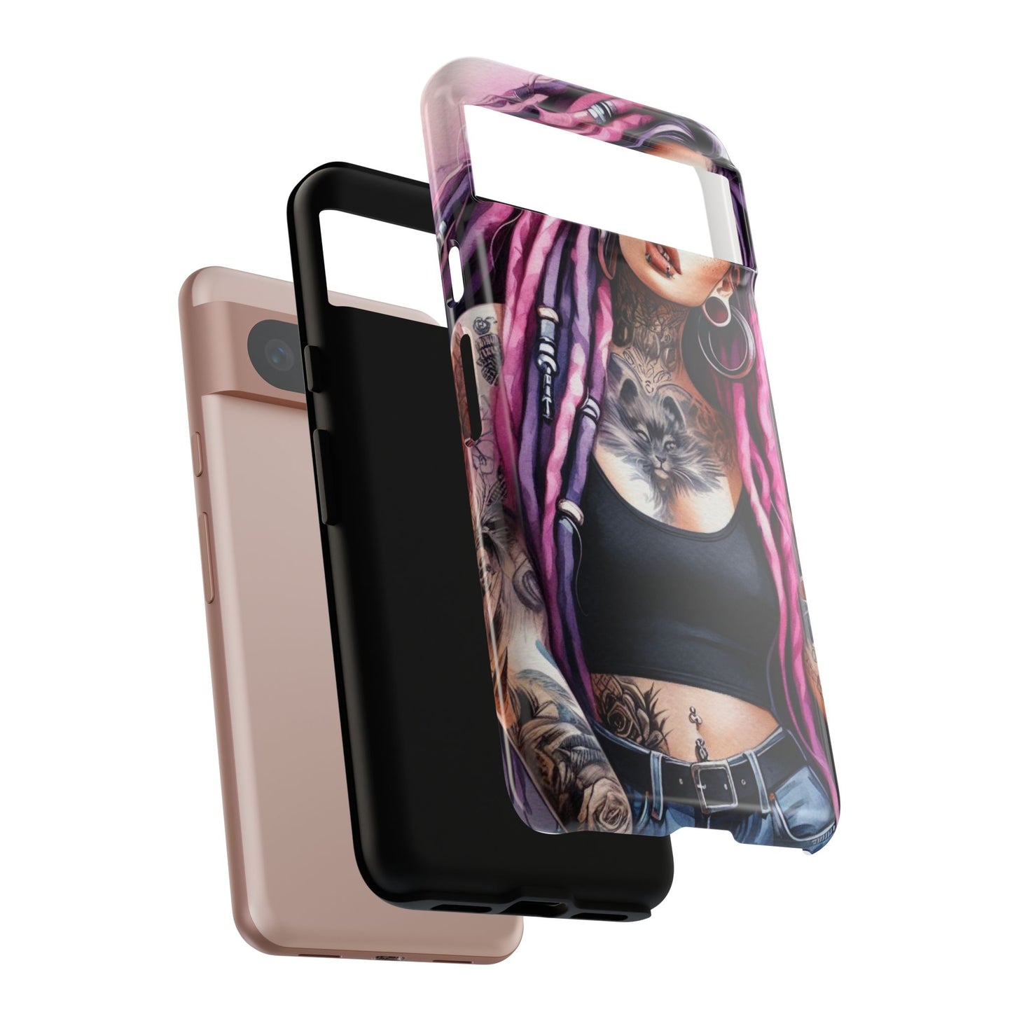 Tattooed Rebel – Gothic Cat Spirit Mobile Cover