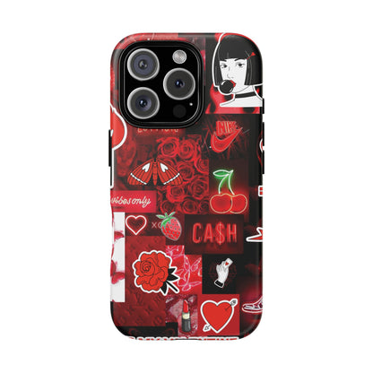 Red Pop Art Neon Vibes Phone Case
