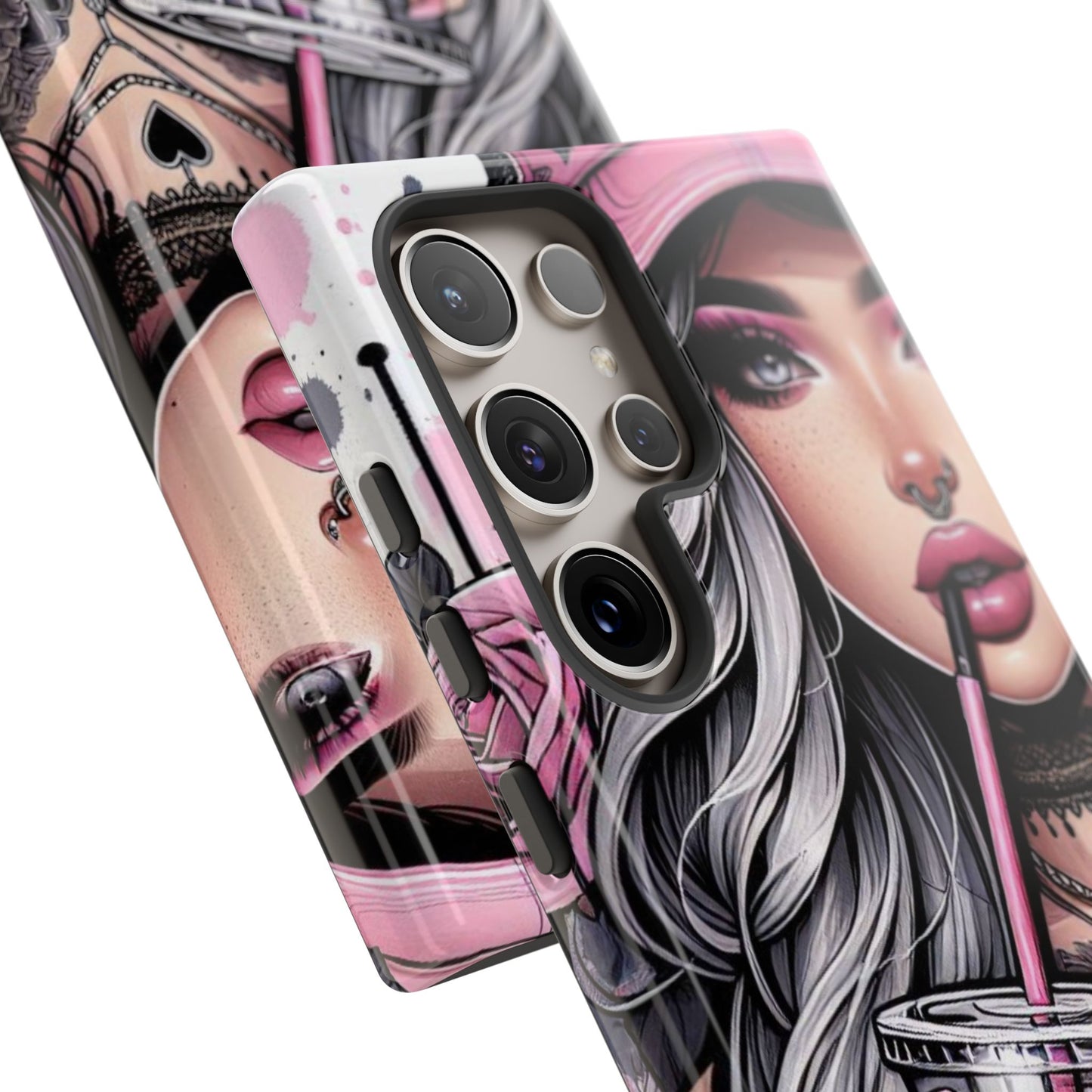 Pink Aesthetic Rebel – Iced Coffee & Inked Beauty Mobile Cover
