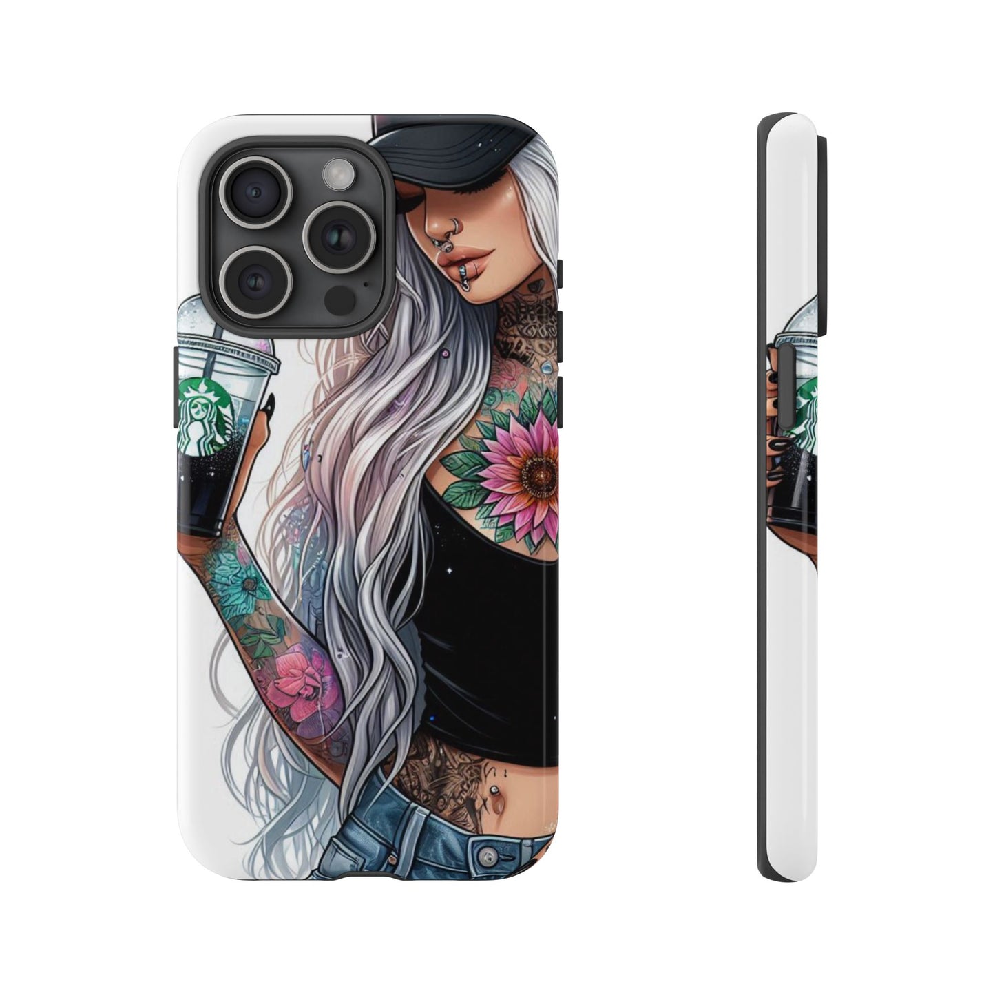 Tattooed Coffee Queen – Edgy Urban Aesthetic Mobile Cover