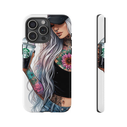 Tattooed Coffee Queen – Edgy Urban Aesthetic Mobile Cover