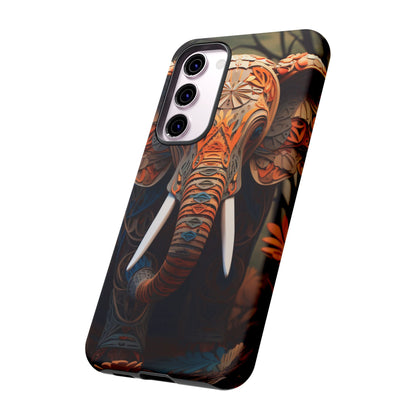 Elegant Artistic Elephant Mobile Cover – Intricate Paper-Cut Design