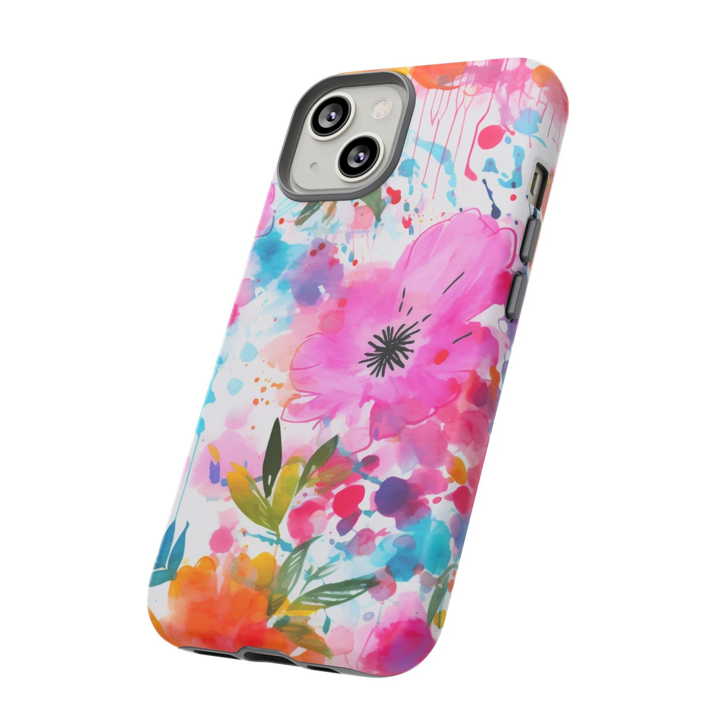 Vibrant Watercolor Floral Phone Case – Artistic & Colorful Design