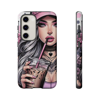 Pink Aesthetic Rebel – Iced Coffee & Inked Beauty Mobile Cover