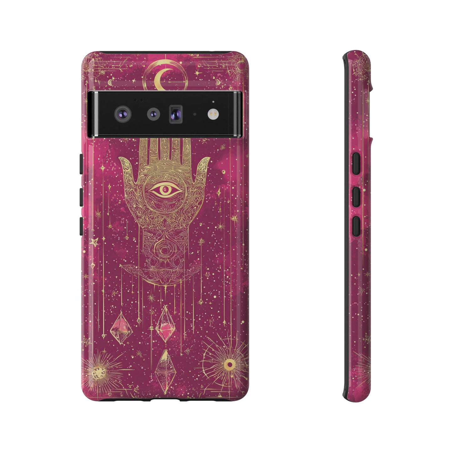 Cosmic Hamsa Boho Phone Case for iPhone, Pixel & Samsung