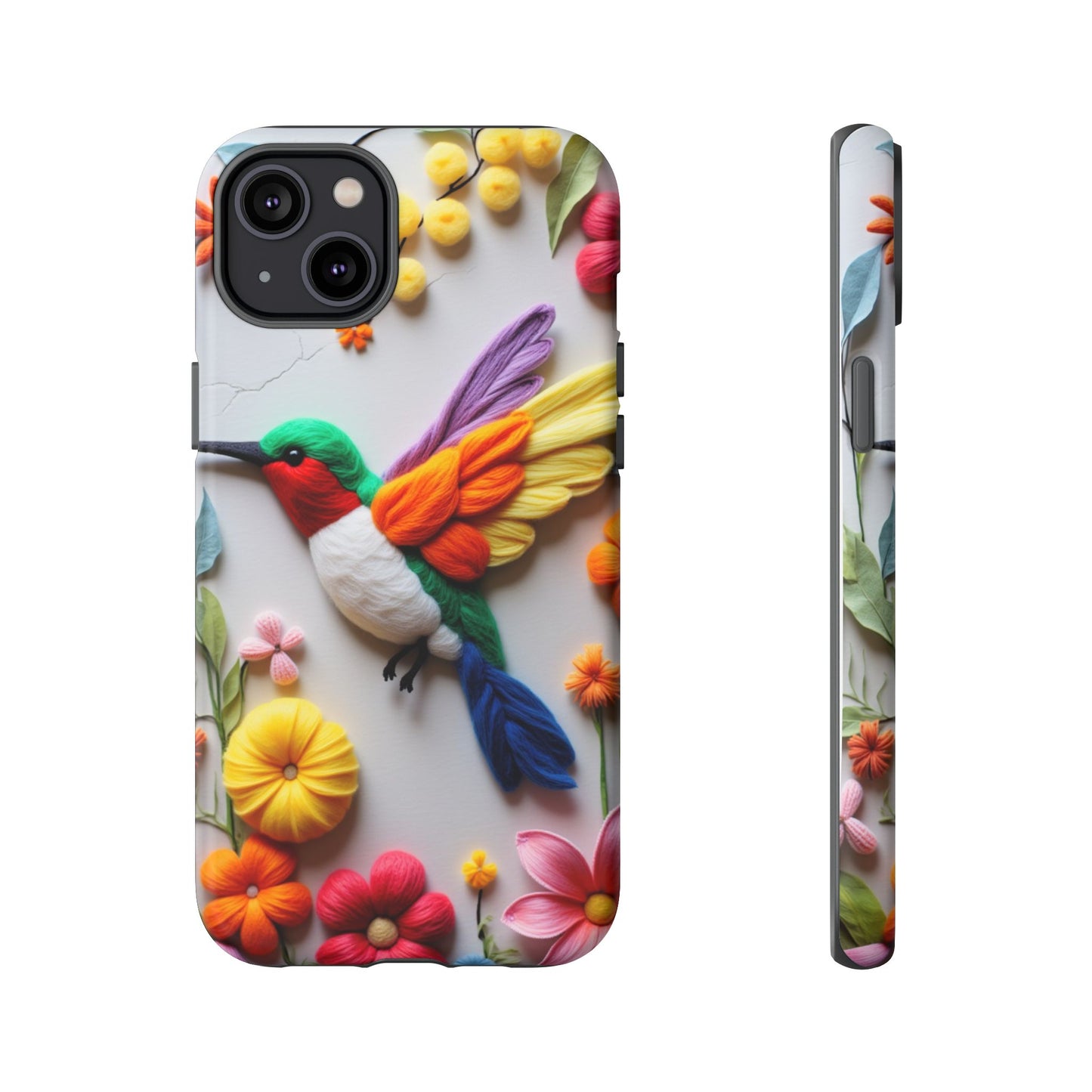 Elegant Hummingbird with Floral Mosaic Design | Nature's Artistic Vibes | iPhone 16 Pro