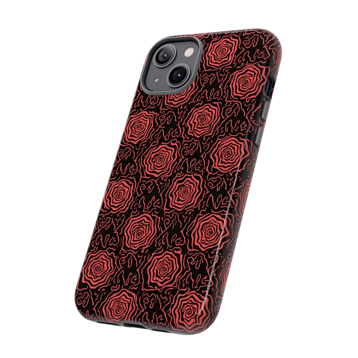 Red roses abstract geometric seamless pattern design