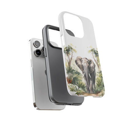 Serene Jungle Elephant Mobile Cover – Watercolor Wildlife Design