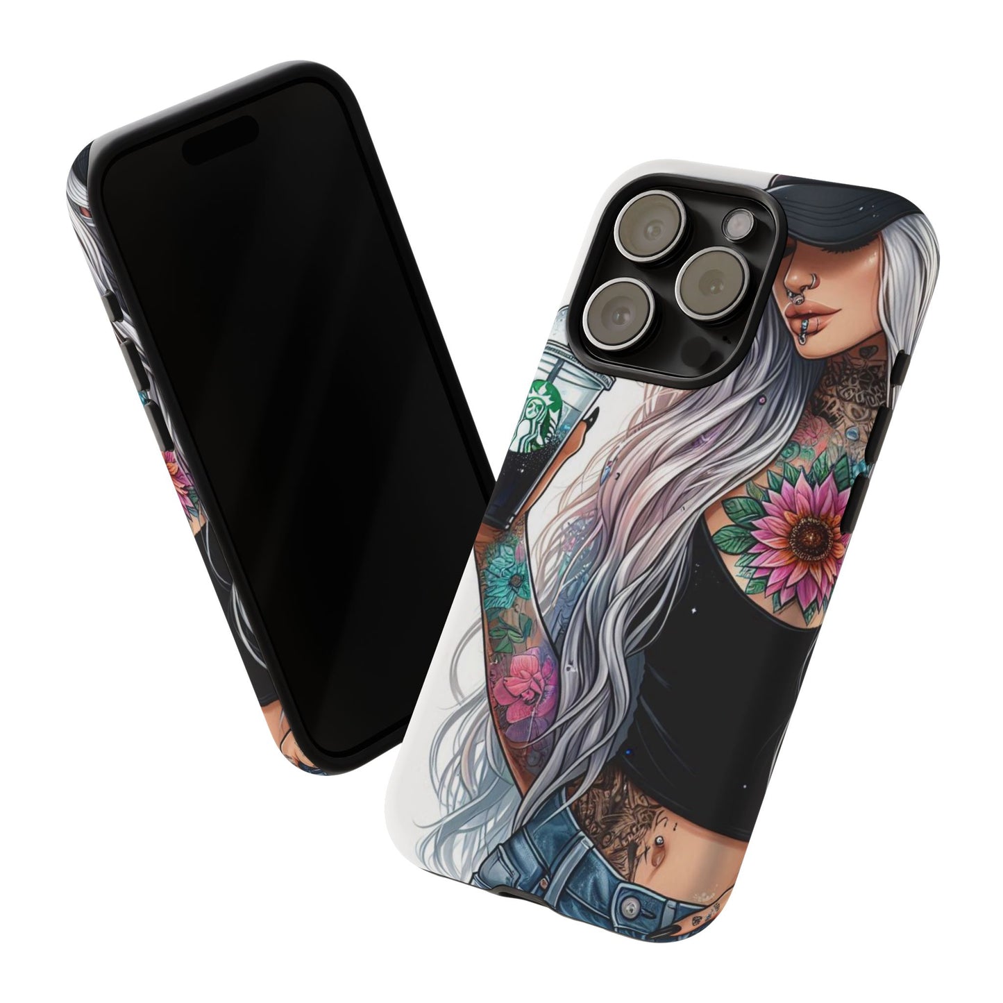 Tattooed Coffee Queen – Edgy Urban Aesthetic Mobile Cover