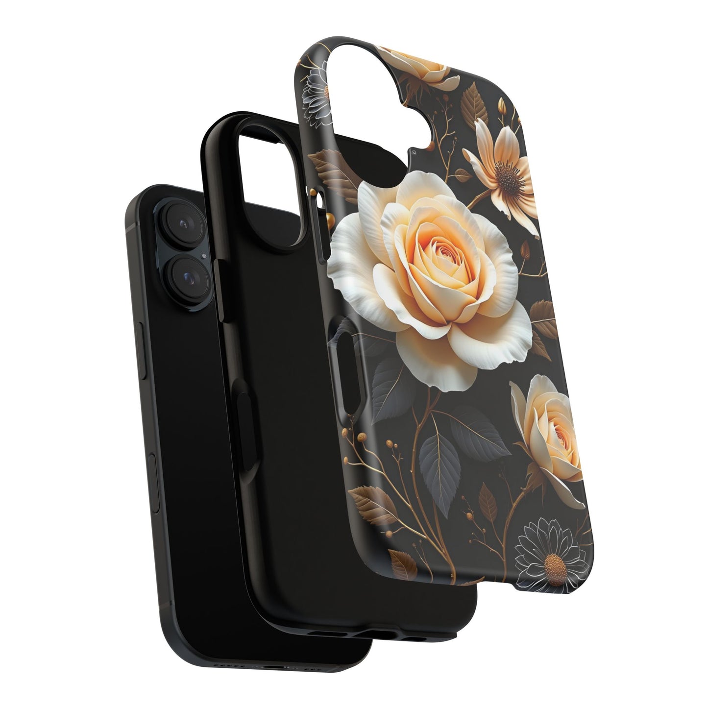 Elegant 3D Floral Design, Botanical Phone Case design for Iphone.