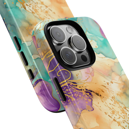 Golden Aura Abstract Watercolor Mobile Case