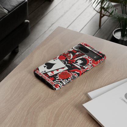 Bold Red & Black Ace Card Phone Case