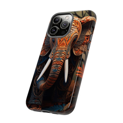 Elegant Artistic Elephant Mobile Cover – Intricate Paper-Cut Design