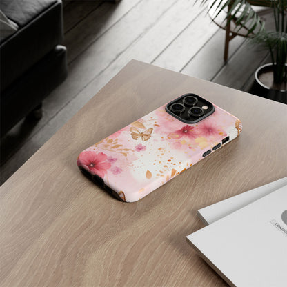 Blush Elegance Floral Mobile Case