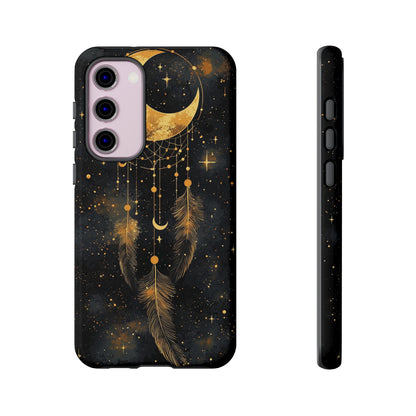 Golden Moon Boho Dreamcatcher Phone Case for iPhone, Pixel & Samsung