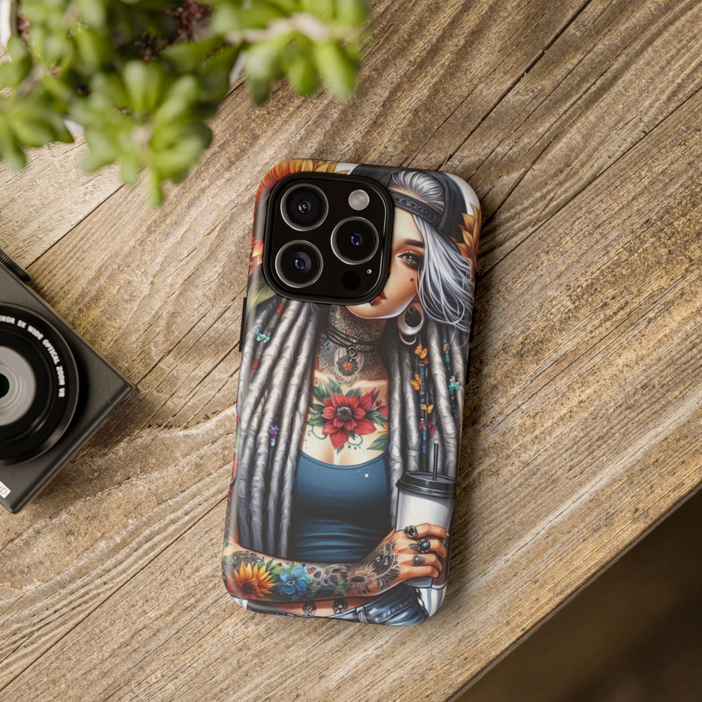 Sunflower Queen – Boho Rebel Tattoo Mobile Cover