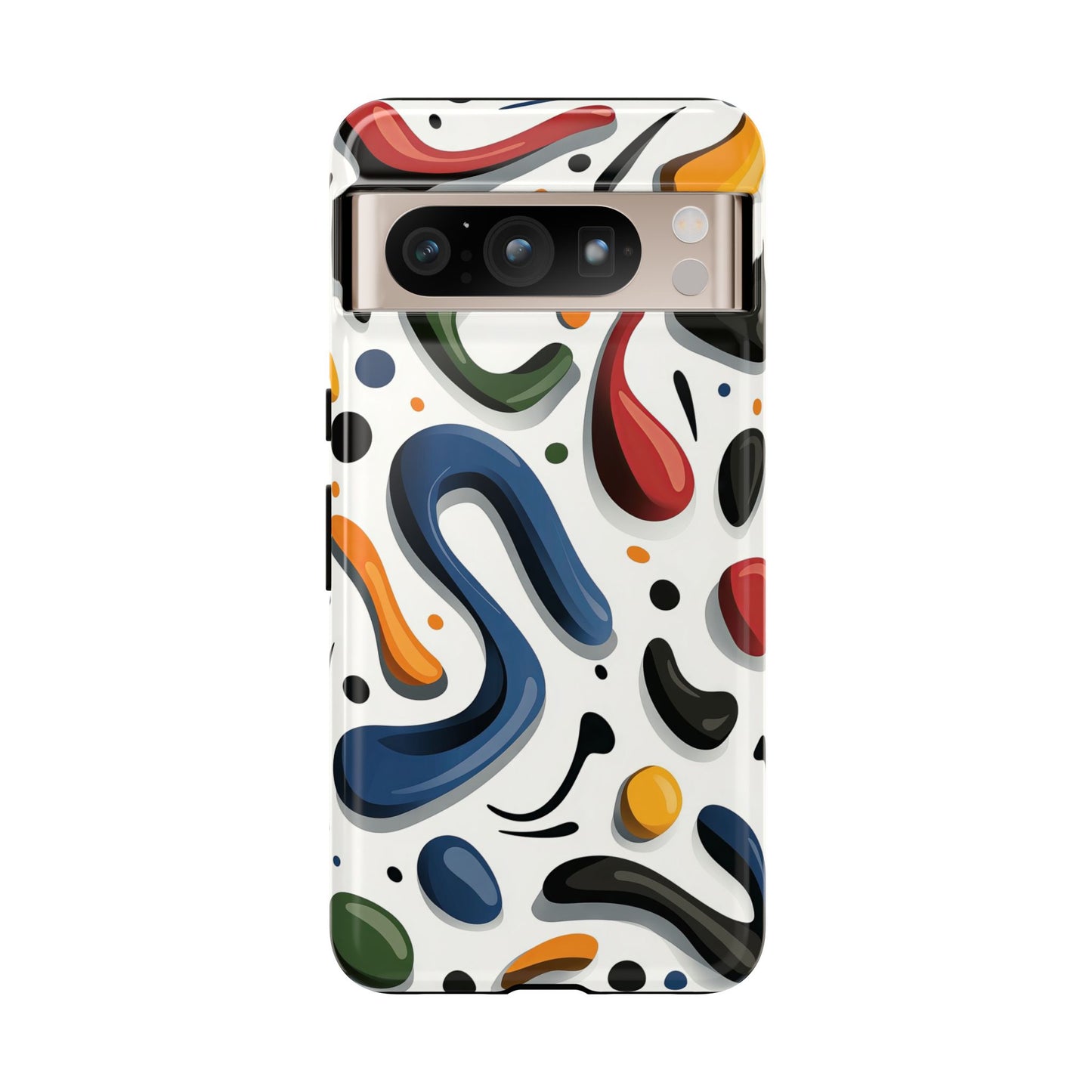 Color Cascade – Glossy Abstract Blob Case for iPhone, Pixel & Samsung