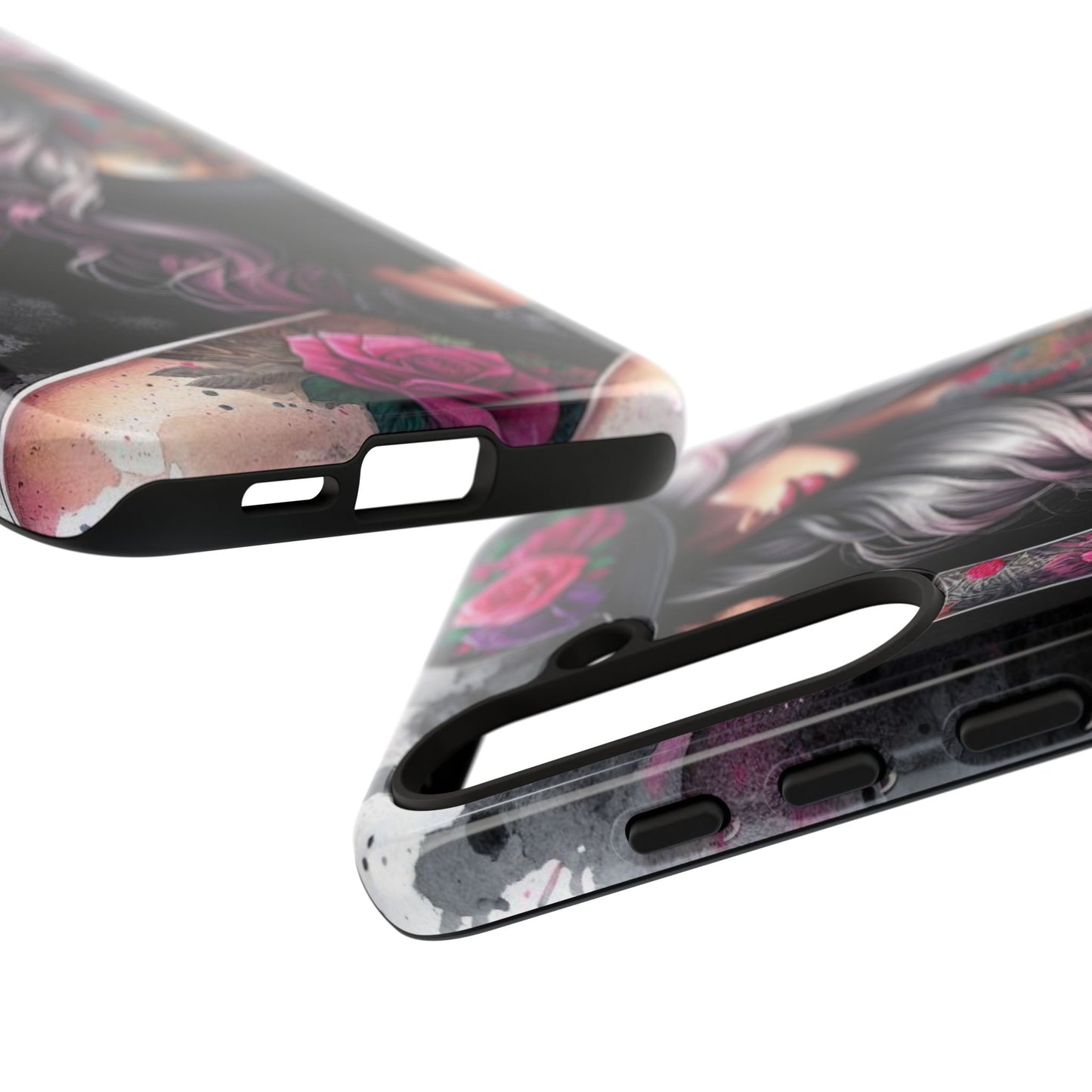 Ink & Roses – Edgy Floral Rebel Mobile Cover