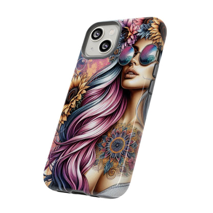 Bohemian Sunflower Queen – Retro Floral Fantasy Mobile Cover
