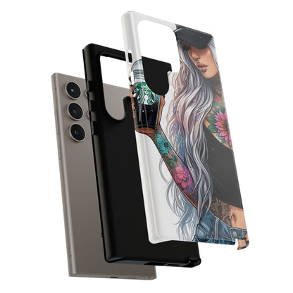 Tattooed Coffee Queen – Edgy Urban Aesthetic Mobile Cover