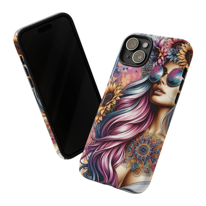 Bohemian Sunflower Queen – Retro Floral Fantasy Mobile Cover