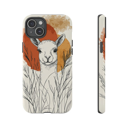 Hello Sunshine: The Llama in the Tall Grass Phone Case for iPhone, Samsung & Pixel