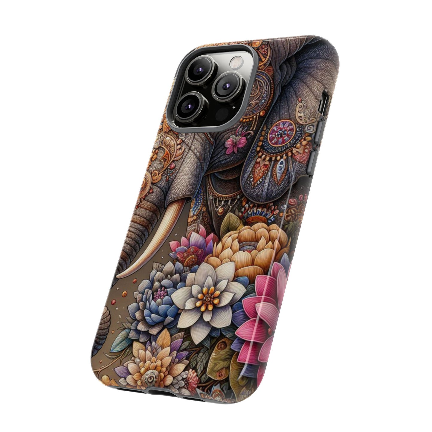 Royal Ornate Elephant Mobile Cover – Luxurious Bohemian Art