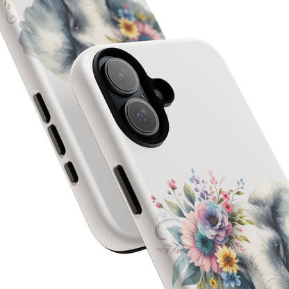 Floral Elephant Mobile Cover – Elegant Watercolor Art