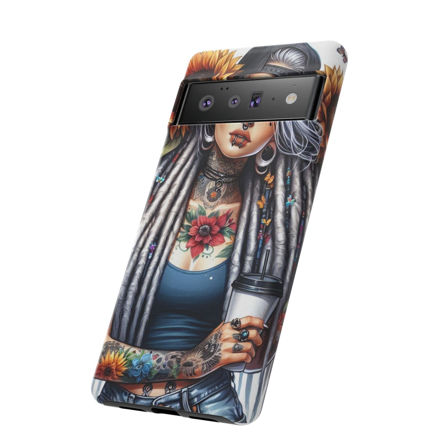 Sunflower Queen – Boho Rebel Tattoo Mobile Cover