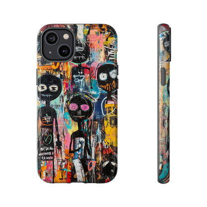 Basquiat Art iPhone Case – Modern Urban Graffiti Design - iPhone, Samsung & Google Pixel Cover - Artistic Painting Case,  Art Lover Gift
