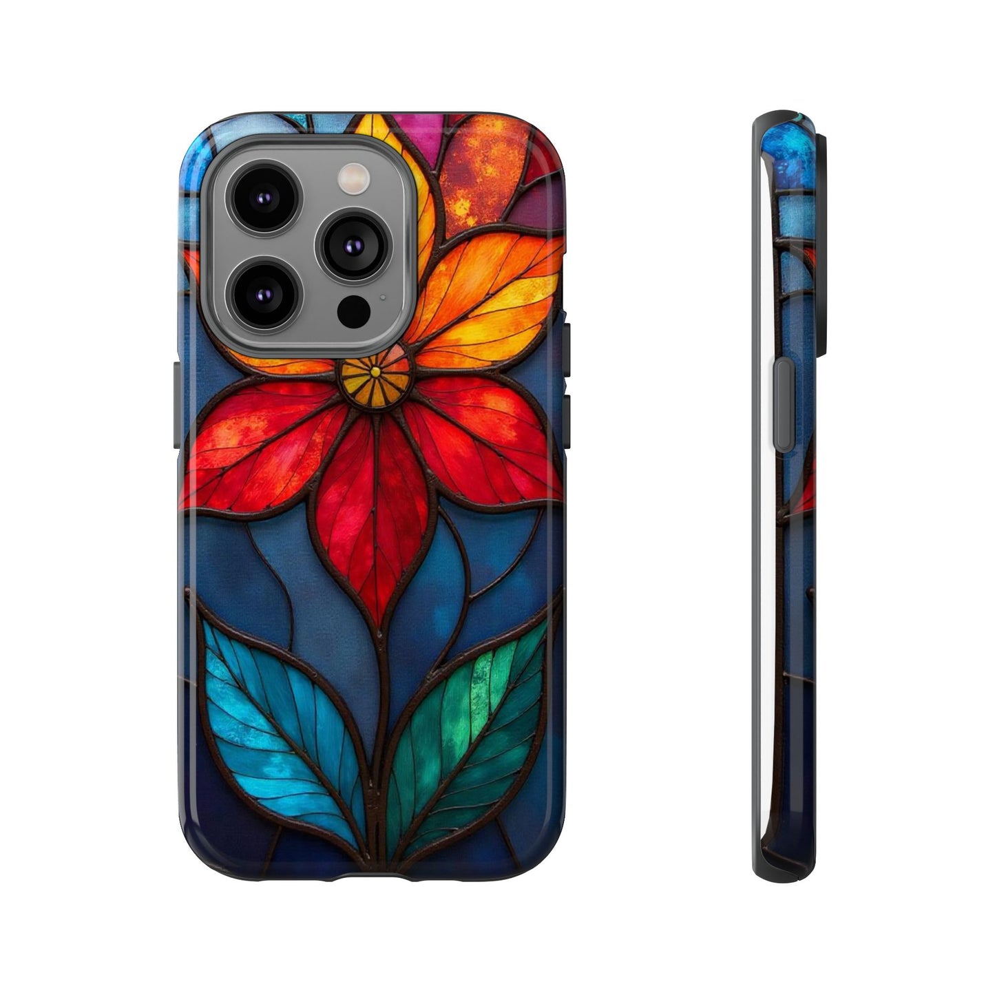 Radiant Blossom: Red and Orange Floral Elegance