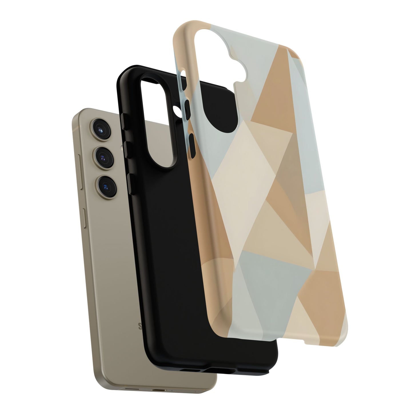 Neutral Geometrical Triangular Abstract Pattern