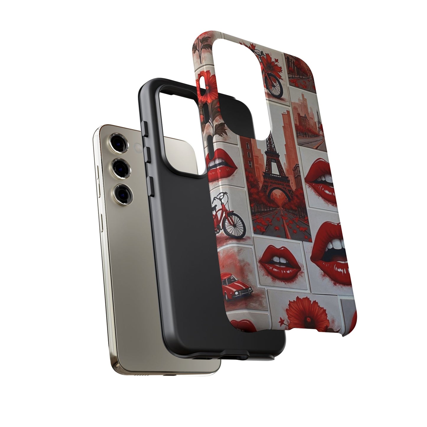 Red Lips & Eiffel Tower Phone Case
