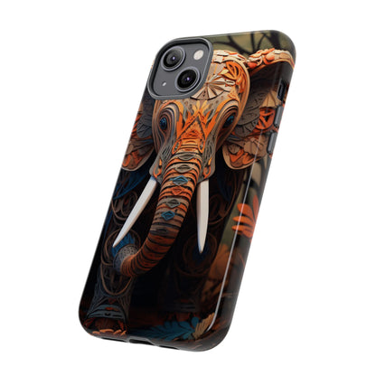 Elegant Artistic Elephant Mobile Cover – Intricate Paper-Cut Design