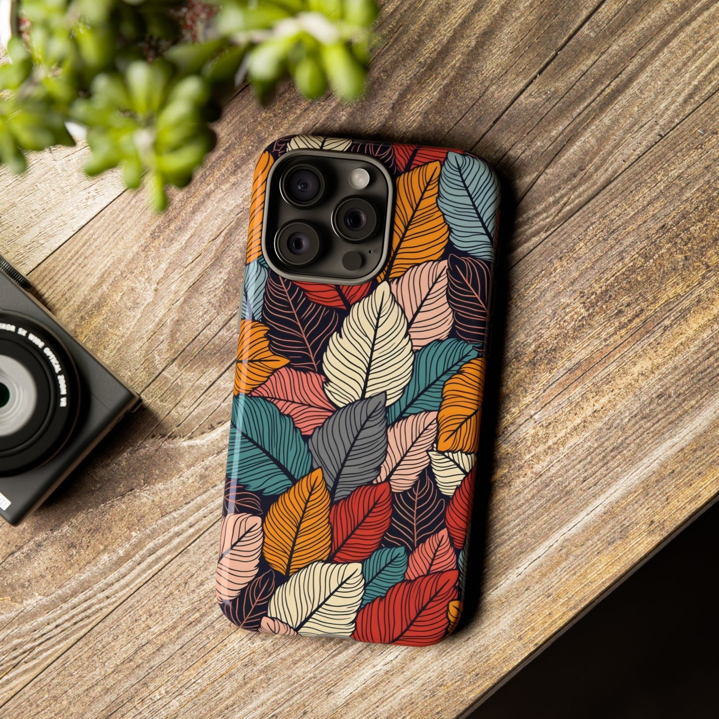 Colorful Abstract Leaves Pattern Design